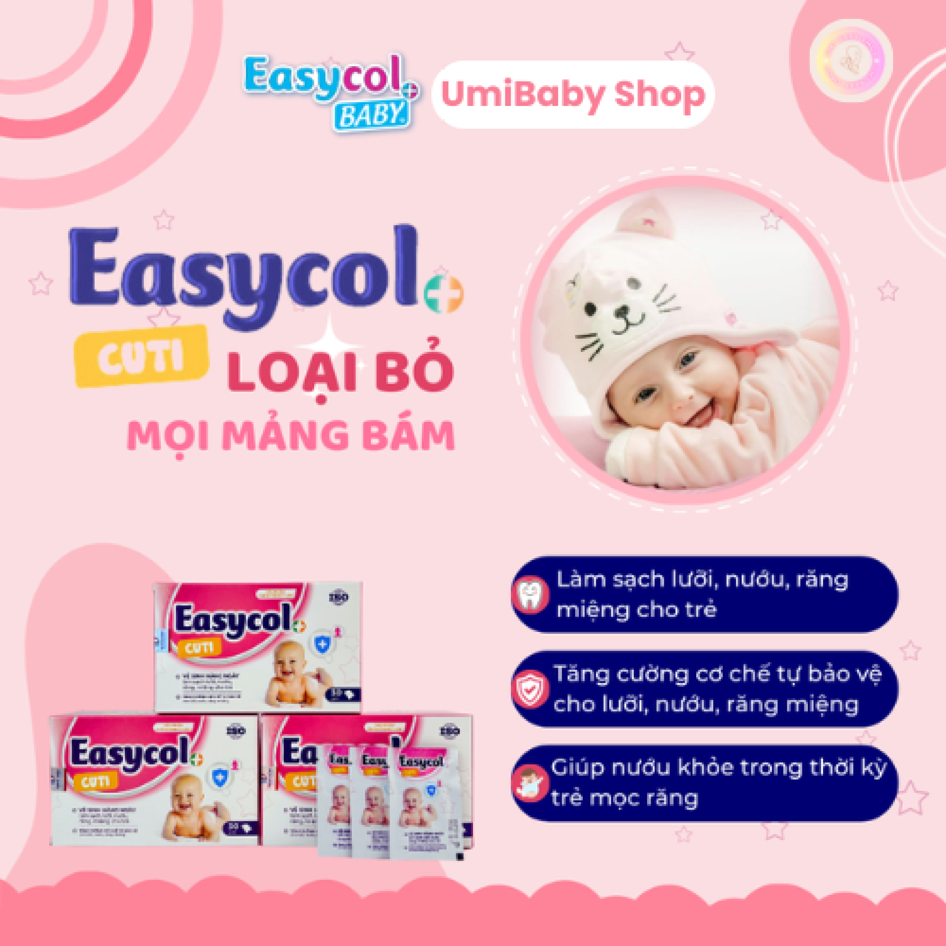 Easycol Cuti – Giải pháp vệ sinh răng miệng an toàn cho bé yêu