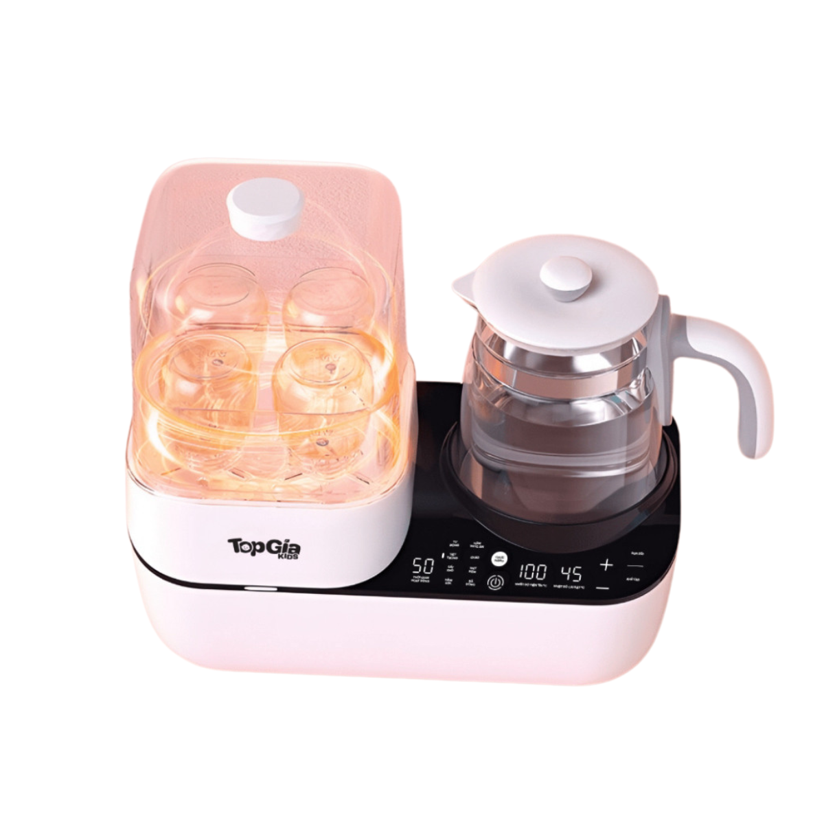Máy tiệt trùng hâm sữa đa năng X16 TopGiaKids máy tiệt trùng bằng hơi nước máy tiệt trùng bình sữa và đun nước pha sữa 2in1